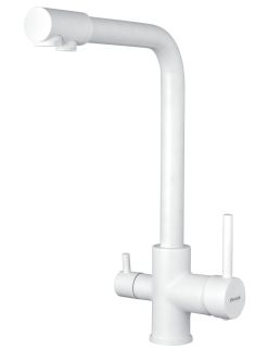 Смеситель для кухни Shevanik S328C с подключением фильтра белый